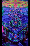 Флуоресцентный психоделический гобелен «Cyber Ganesh»