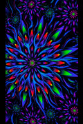 Флуоресцентное квадратное полотно «Flower of Space Energy»