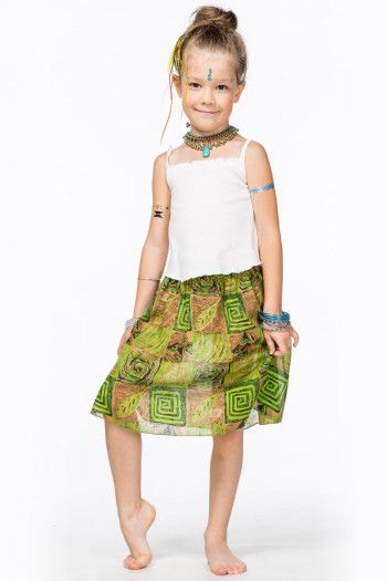 Летняя детская юбка Природная геометрия