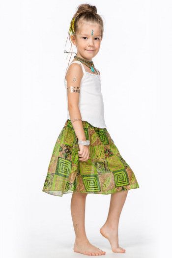 Летняя детская юбка Природная геометрия