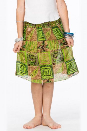 Летняя детская юбка Природная геометрия