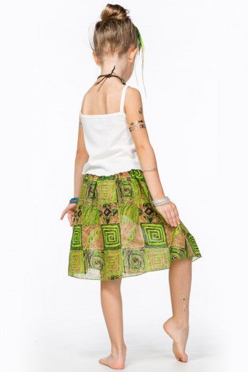 Летняя детская юбка Природная геометрия