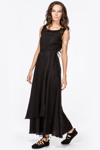 Платье длинное Черные паруса