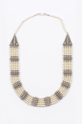 Объемное колье Жемчужный пояс