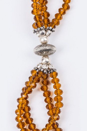 Подвеска из бисера Золотые поля