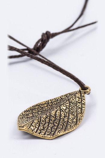 Кулон на шею Золотой лист