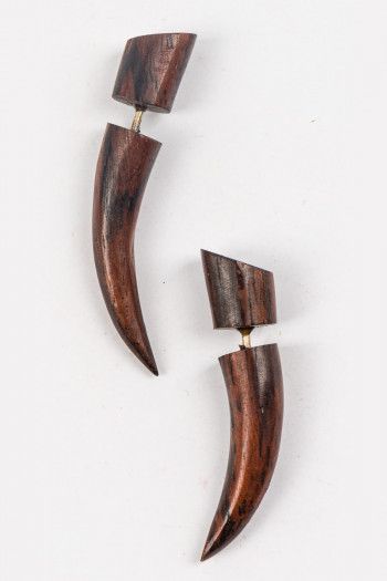 Серьги из дерева Мокачино