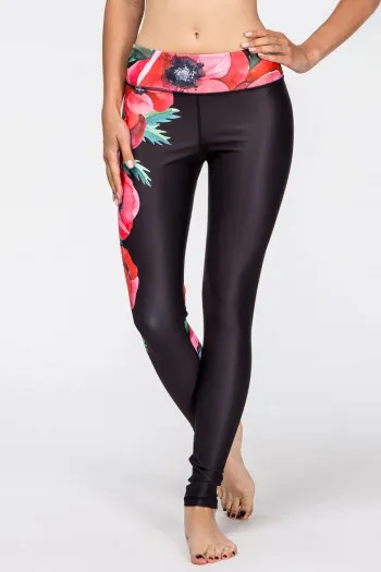 Спортивные леггинсы Красный мак