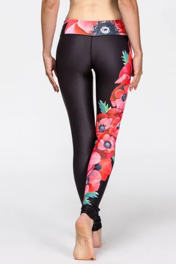 Спортивные леггинсы Красный мак