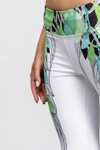 Белые леггинсы Зеленый дух
