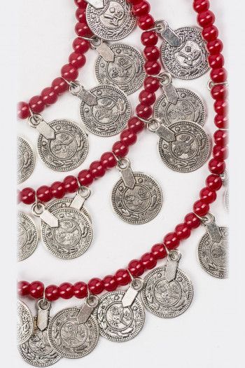 Бусы с монетами Искушение серебром