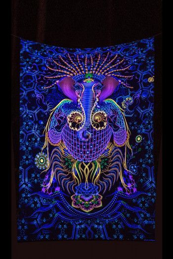 Настенный гобелен с психоделическим принтом «Ganesha»