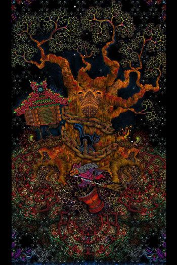 Настенное флуоресцентное полотно «Tree of Life»