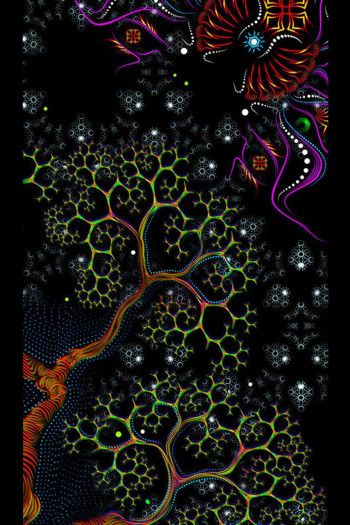 Настенное флуоресцентное полотно «Tree of Life»