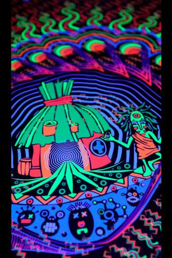 Психоделический гобелен на стену «Sound Kitchen»