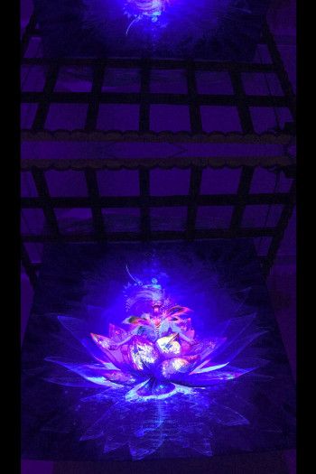 Полотно флуоресцентное психоделическое «Lotos»