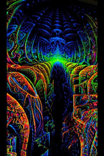 Флуоресцентный психоделический фон «Inner Temple»