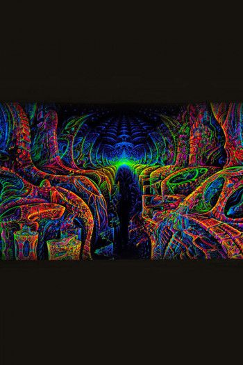 Флуоресцентный психоделический фон «Inner Temple»