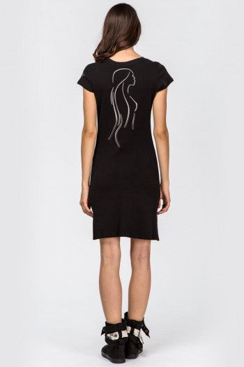 Платье с вышивкой Монокая