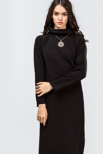 Черное длинное платье Годжи