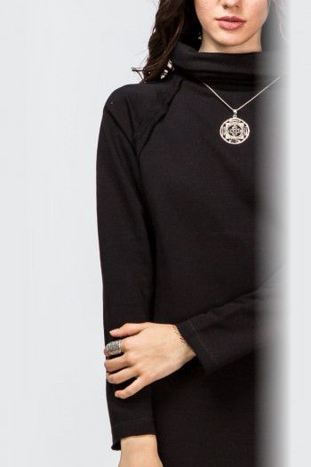 Черное длинное платье Годжи