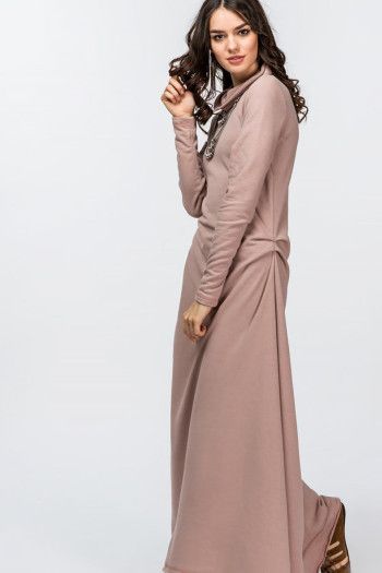 Теплое длинное платье Асаи