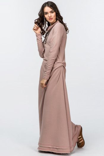 Теплое длинное платье Асаи