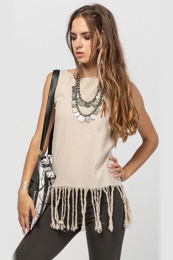 Майка с бахромой Ируканджи