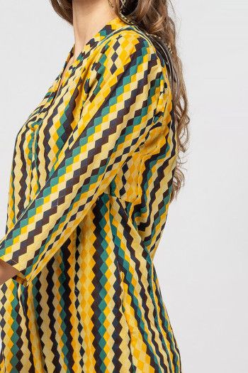 Платье желтое в ромб Капелла
