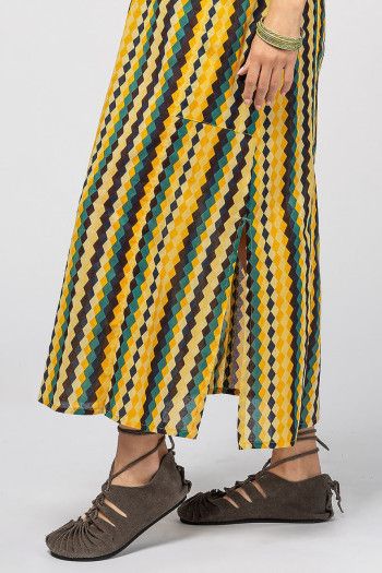 Платье желтое в ромб Капелла