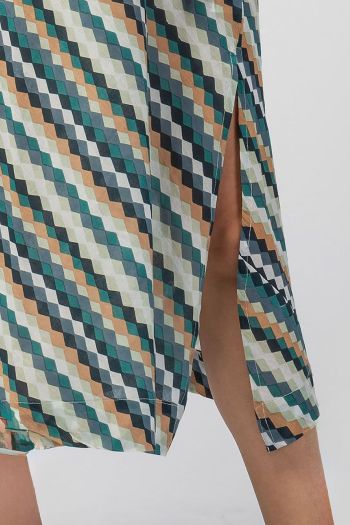 Длинное платье в ромб Махасим