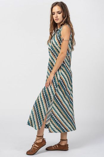 Длинное платье в ромб Махасим
