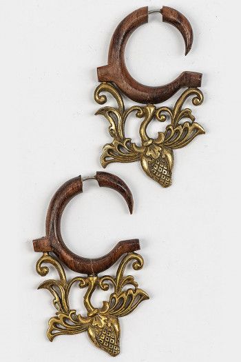 Деревянные серьги Джабхат