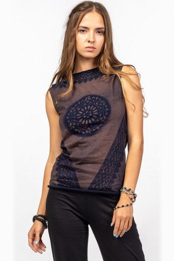 Топ с принтом Шакра