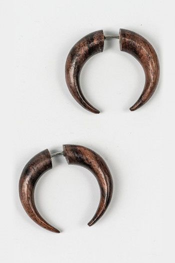 Бохо серьги из дерева Лонавала