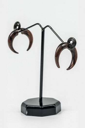 Бохо серьги из дерева Лонавала