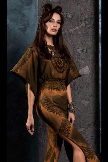 Этническое массивное колье Трапеция