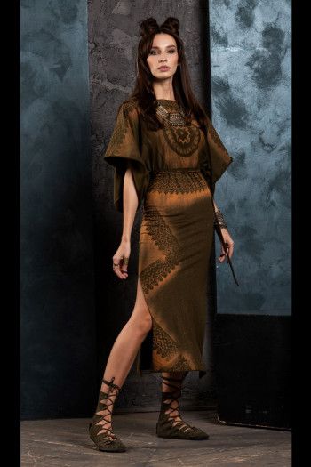 Этническое массивное колье Трапеция