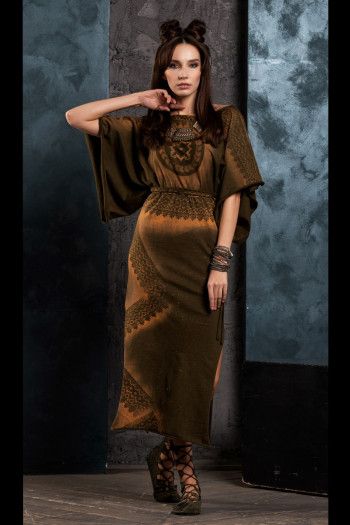 Этническое массивное колье Трапеция