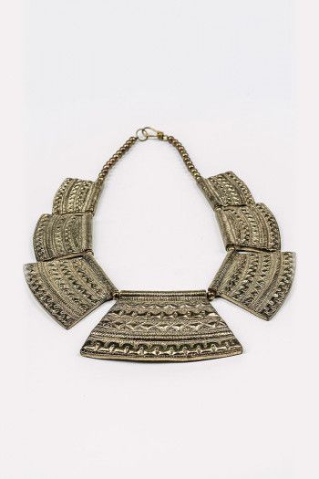 Этническое массивное колье Трапеция
