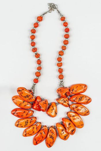 Оранжевые бусы Деванхалли