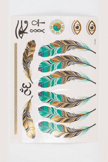 Наклейки татуировки перья Церападус