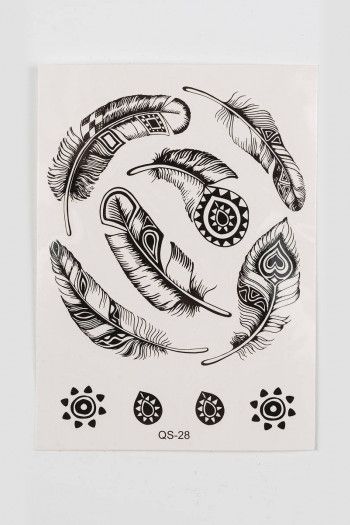 Наклейка на руку Чудо перья