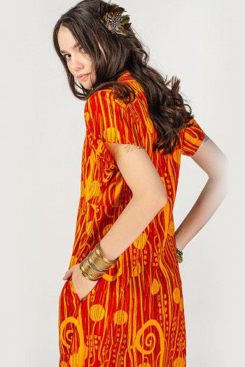 Платье оранжевое Нисса