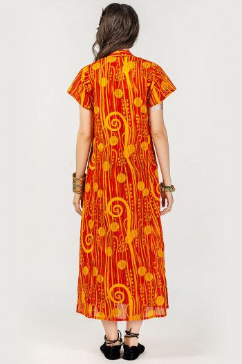 Платье оранжевое Нисса