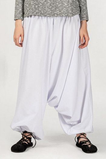 Белые демисезонные шаровары Ятрофа