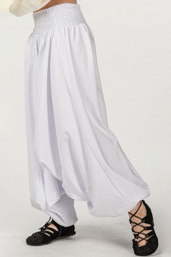 Белые демисезонные шаровары Ятрофа
