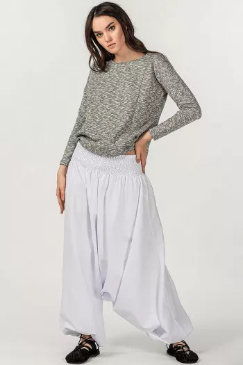 Белые демисезонные шаровары Ятрофа