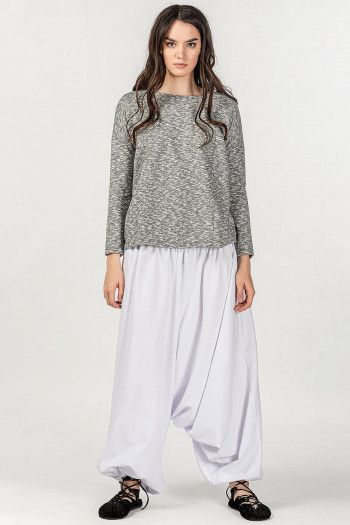 Белые демисезонные шаровары Ятрофа