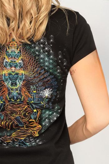 Футболка с флуоресцентным принтом «AvalokiteShvara»